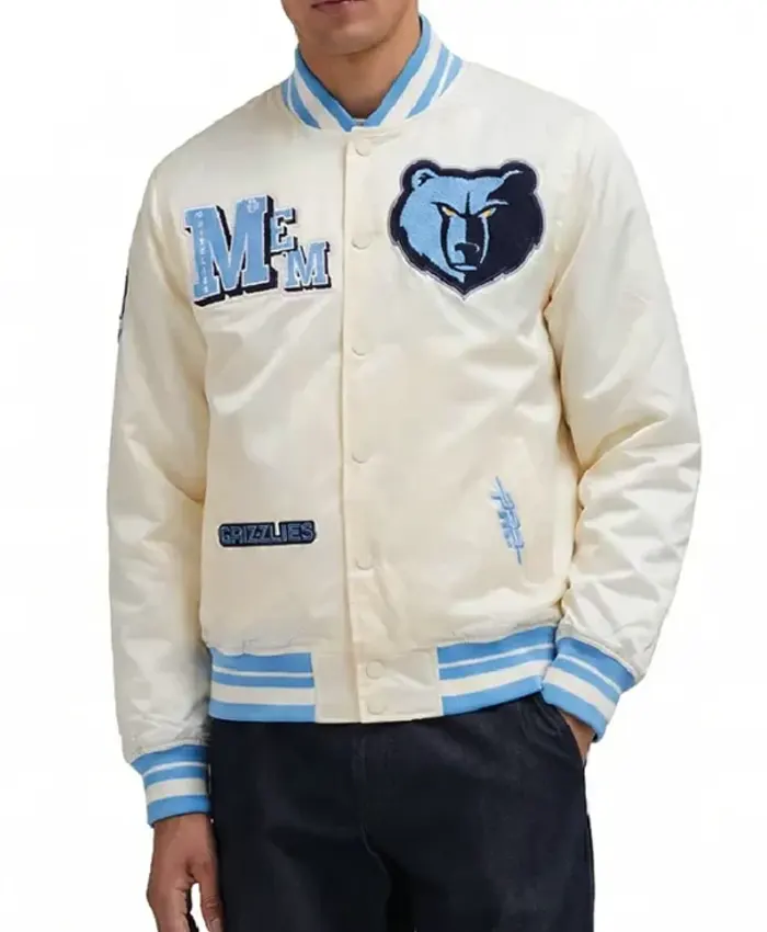 Memphis Grizzlies Best of Rib Satin Jacket Memphis Grizzlies Best of Rib Satin Jacket