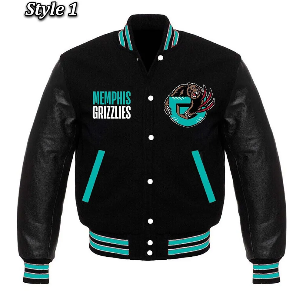Memphis Grizzlies Black Varsity Jacket Memphis Grizzlies Black Varsity Jacket