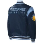 Memphis Grizzlies Force Play Navy Varsity Satin Jacket