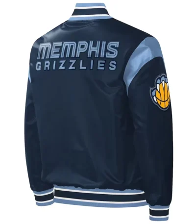 Memphis Grizzlies Force Play Navy Varsity Satin Jacket