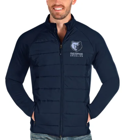 Memphis Grizzlies Navy Poly Twill Jacket