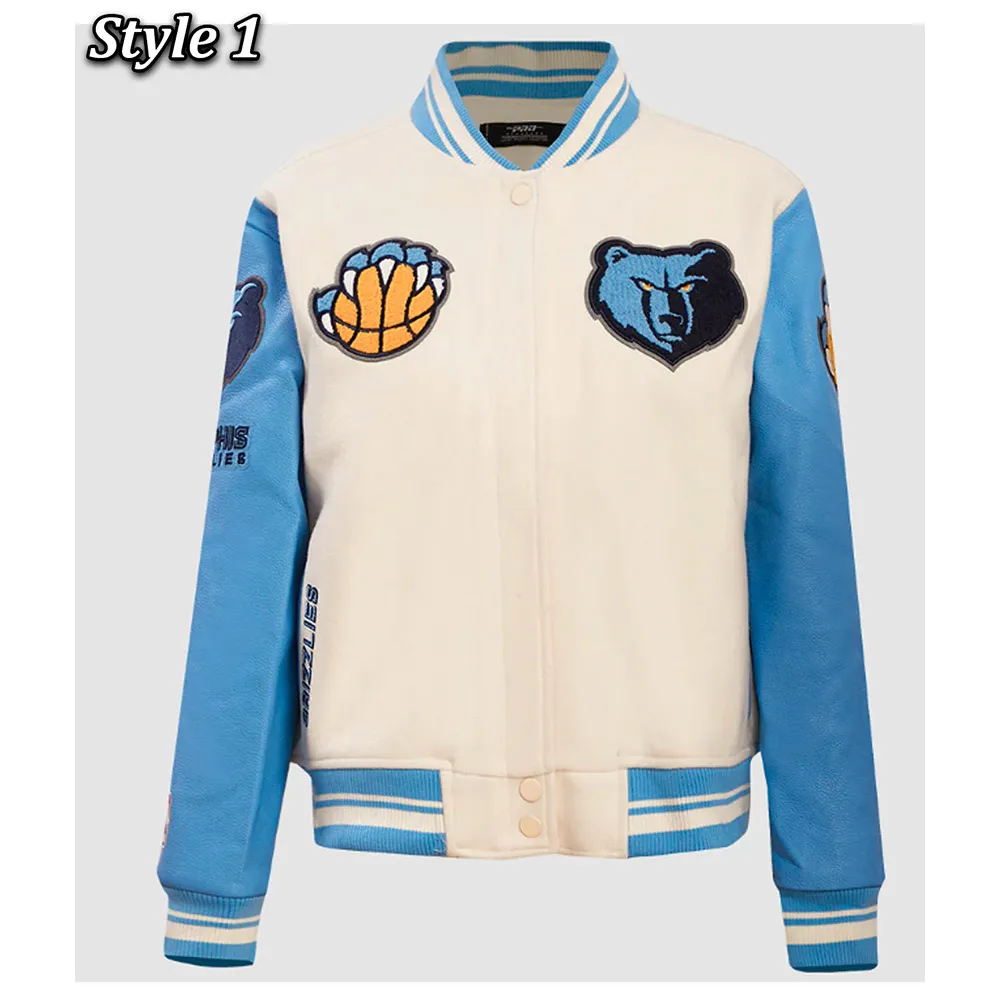 Memphis Grizzlies Retro Classic Rib Varsity Jacket Memphis Grizzlies Retro Classic Rib Varsity Jacket