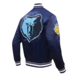 Memphis Grizzlies Script Tail Navy Satin Jacket