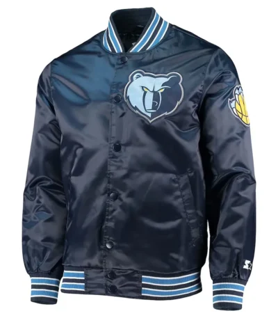 Memphis Grizzlies The Diamond Classic Navy Satin Jacket