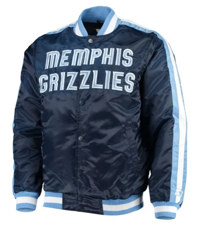 Memphis Grizzlies The Offensive Varsity Navy Satin Jacket