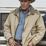 Men John Dutton Yellowstone Western Beige Cotton Jacket