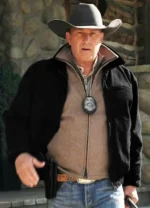 Men Yellowstone John Dutton Quilted Beige Cotton Vest