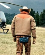 Men Yellowstone S03 Ep08 John Dutton Brown Leather Jacket