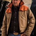Men Yellowstone S03 Ep08 John Dutton Brown Leather Jacket