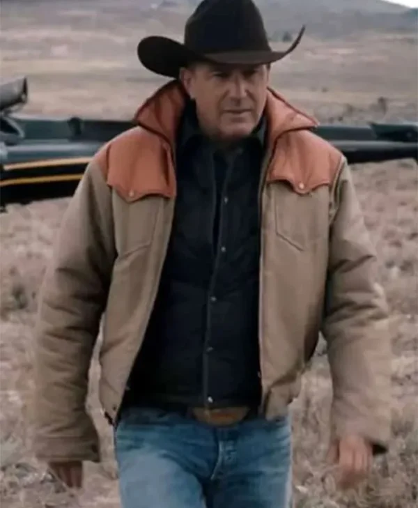 Men Yellowstone S03 Ep08 John Dutton Brown Leather Jacket