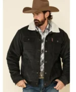 Men’s Charcoal Yellowstone Corduroy Trucker Jacket