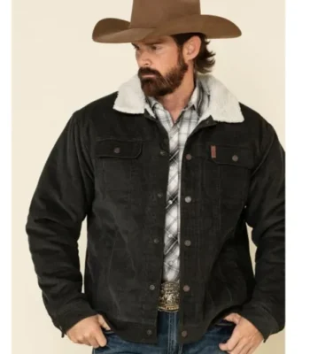 Men’s Charcoal Yellowstone Corduroy Trucker Jacket