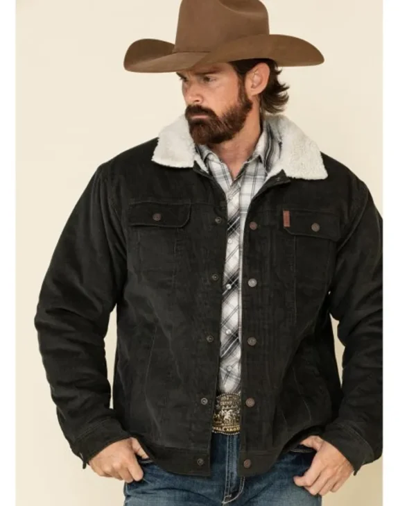 Men’s Charcoal Yellowstone Corduroy Trucker Jacket Men’s Charcoal Yellowstone Corduroy Trucker Jacket