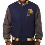 Men’s Indiana Pacers Navy/Charcoal Varsity Wool Jacket