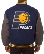 Men’s Indiana Pacers Navy/Charcoal Varsity Wool Jacket