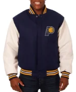 Men’s Indiana Pacers Navy and White Varsity Jacket