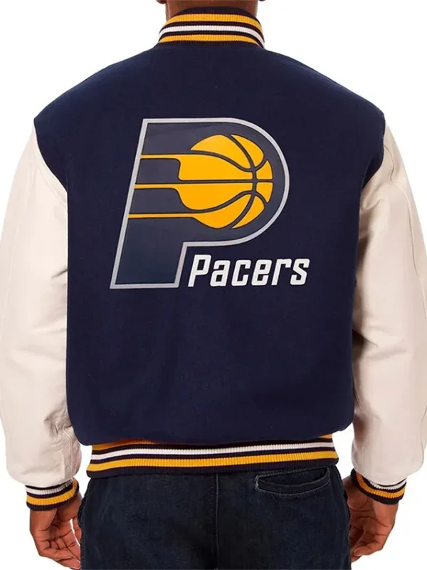 Men’s Indiana Pacers Navy and White Varsity Jacket