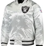 Mens Raiders Las Vegas Super Bowl XI Silver Jacket