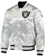 Mens Raiders Las Vegas Super Bowl XI Silver Jacket