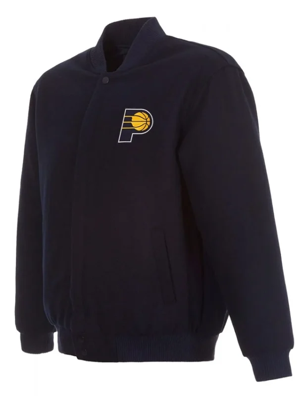 Men’s Varsity Indiana Pacers Navy Blue Wool Jacket