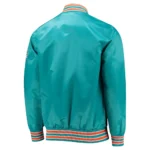 Miami Dolphins Aqua Retro The Diamond Satin Jacket