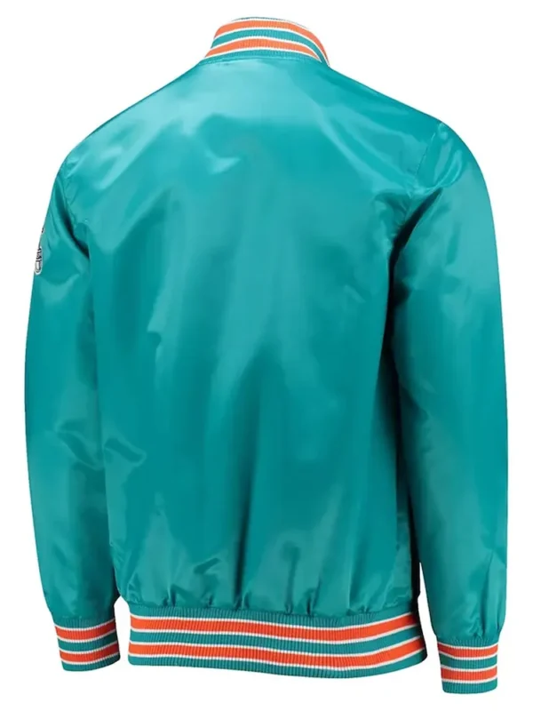 Miami Dolphins Aqua Retro The Diamond Satin Jacket