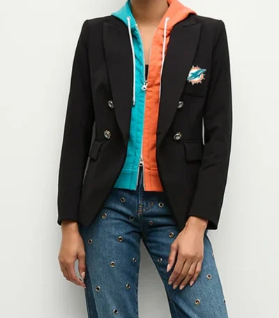 Miami Dolphins Black Blazer