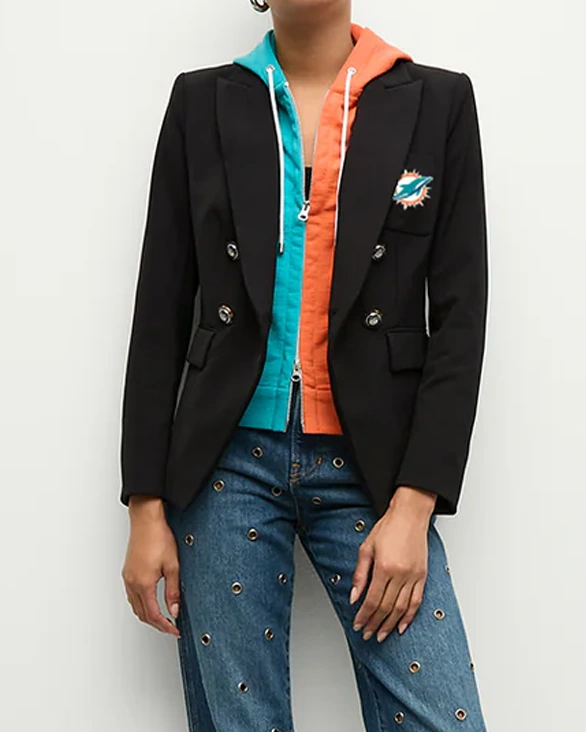 Miami Dolphins Black Blazer Miami Dolphins Black Blazer