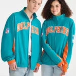 Miami Dolphins Full-Zip Blue Track Jacket