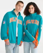 Miami Dolphins Full-Zip Blue Track Jacket