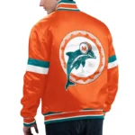 Miami Dolphins Gridiron Classics Home Game Orange Satin Jacket
