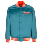 Miami Dolphins Heavyweight Satin Bomber Jacket