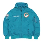 Miami Dolphins Historic L-2B Hooded Bomber Jacket