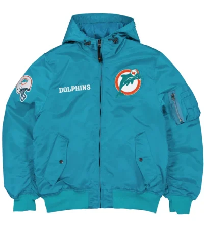 Miami Dolphins Historic L-2B Hooded Bomber Jacket
