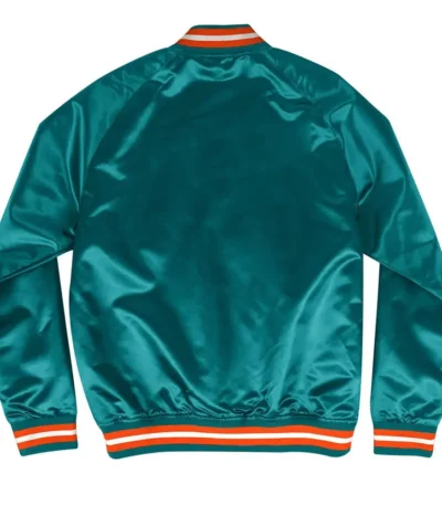 Miami Dolphins Lightweight Aqua Satin Jacket