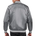 Miami Dolphins Locker Room Gray Satin Jacket