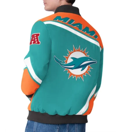 Miami Dolphins Maximum Racing Aqua Jacket