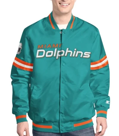 Miami Dolphins Scout Varsity Satin Jacket