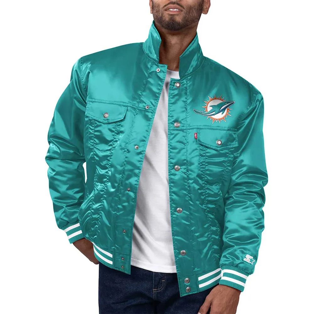 Miami Dolphins Silver Tab Trucker Jacket Miami Dolphins Silver Tab Trucker Jacket