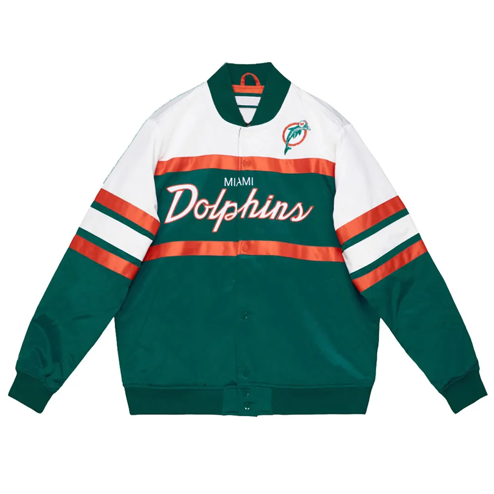 Miami Dolphins Special Script Heavyweight Satin Jacket Miami Dolphins Special Script Heavyweight Satin Jacket