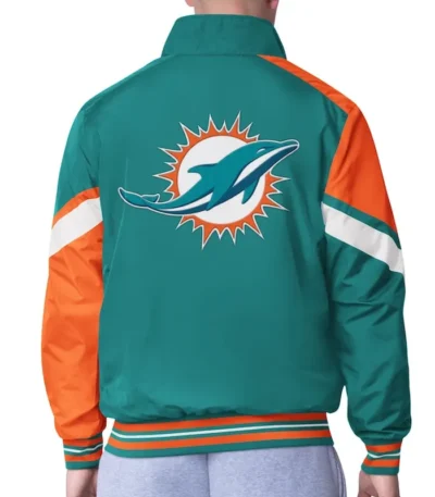 Miami Dolphins Strong Arm Aqua Full-Zip Jacket