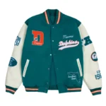 Miami Dolphins Sunshine State Aqua Letterman Jacket
