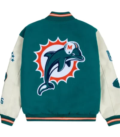 Miami Dolphins Sunshine State Aqua Letterman Jacket
