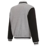 Miami Dolphins Varsity Gray and Black Wool Jacket