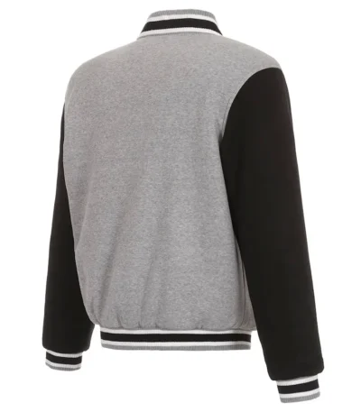 Miami Dolphins Varsity Gray and Black Wool Jacket