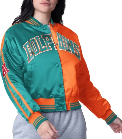 Miami Dolphins Zone Blitz Aqua-Orange Jacket