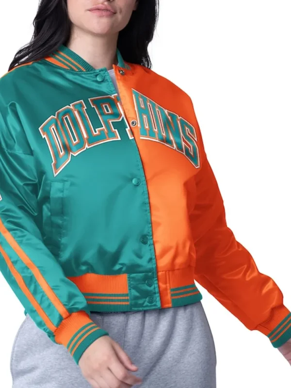 Miami Dolphins Zone Blitz Aqua-Orange Jacket