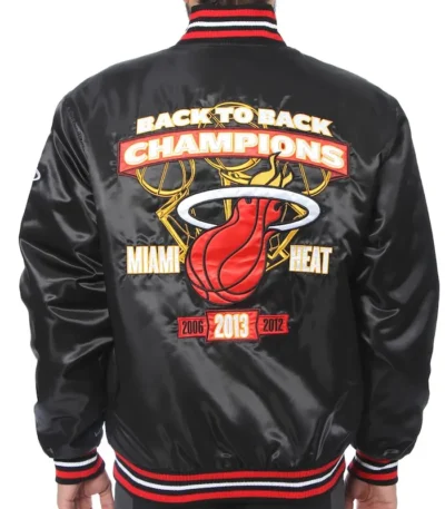 Miami Heat Back-to-Back Finals Champions Satin Jacket
