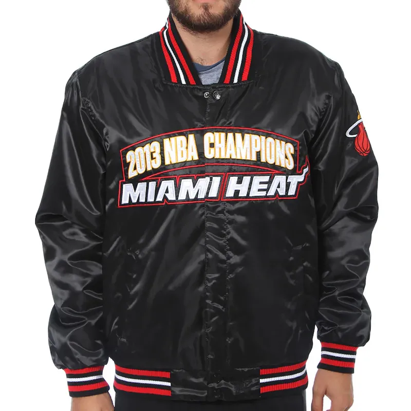 Miami Heat Back-to-Back Finals Champions Satin Jacket Miami Heat Back-to-Back Finals Champions Satin Jacket
