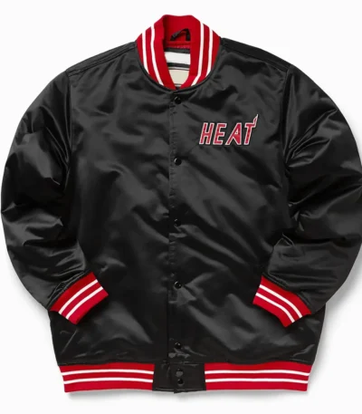 Miami Heat Heavyweight Black Satin Jacket